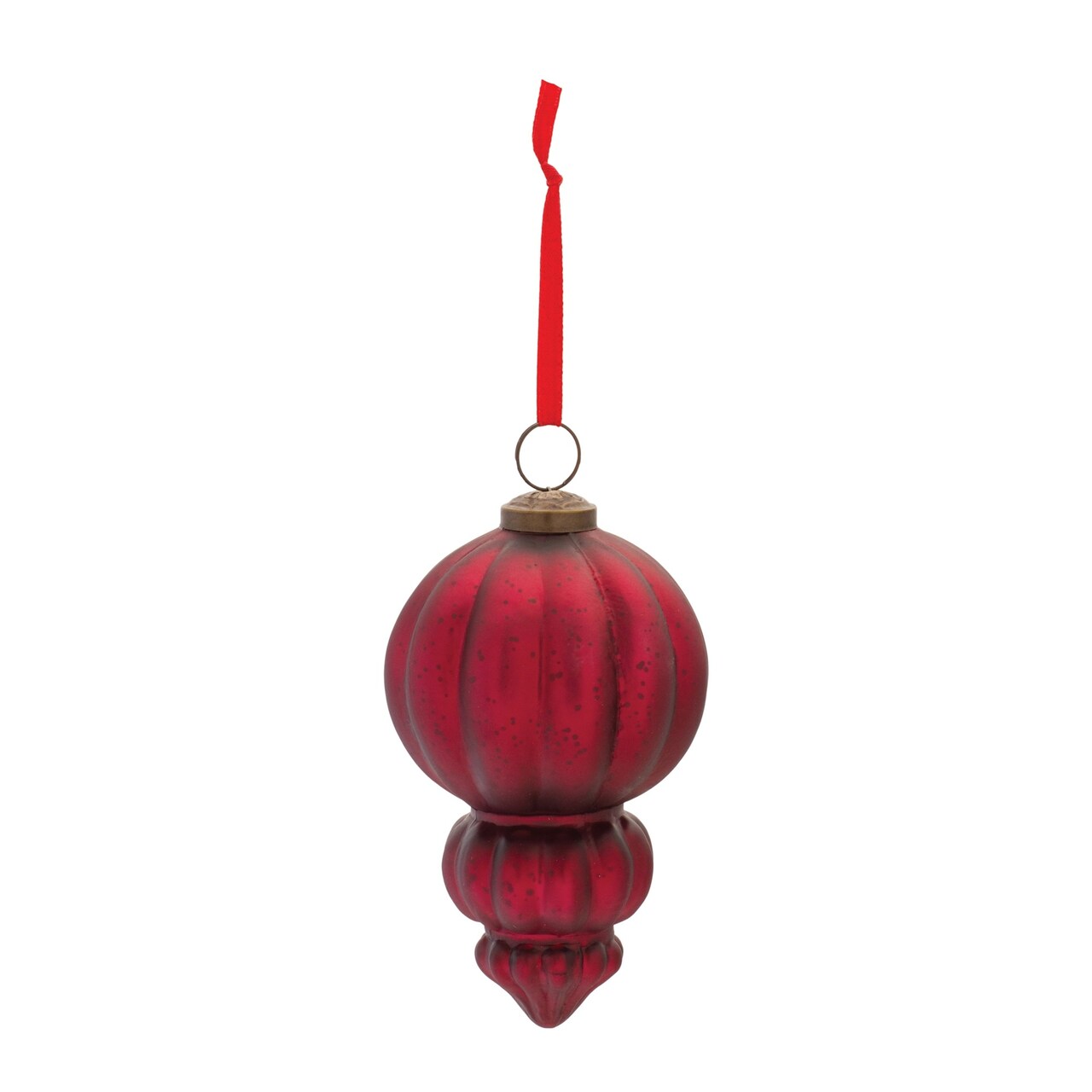Melrose 6ct Mercury Red Glass Christmas Drop Ornaments 6&#x22;